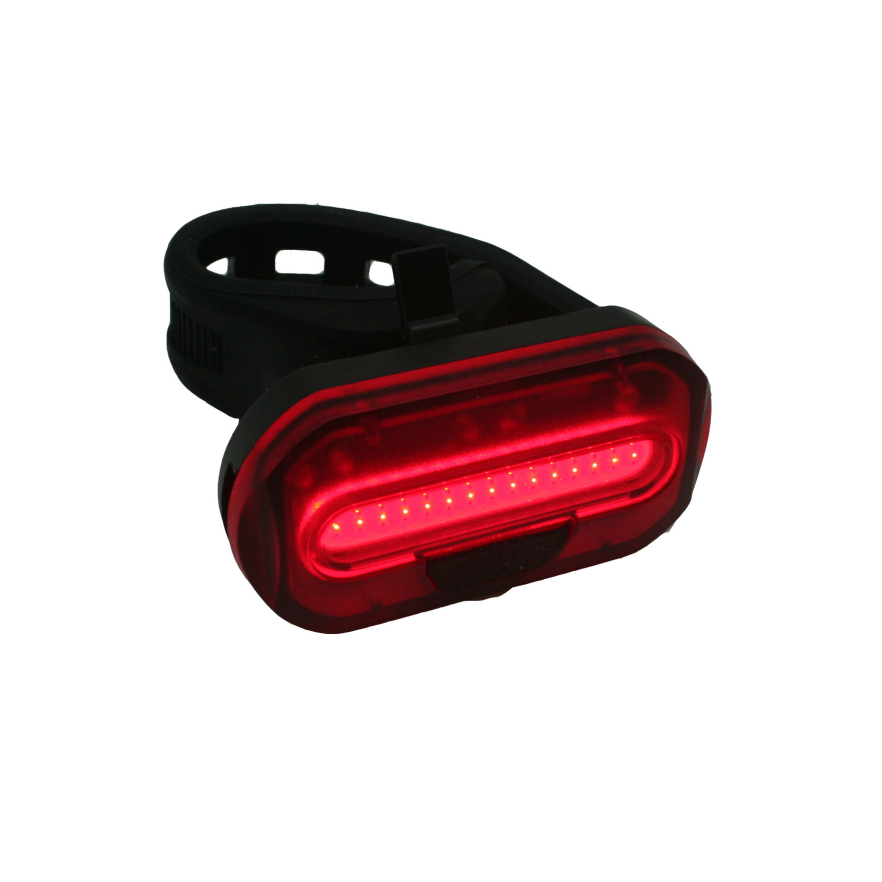1x Fietsachterlicht / achterlamp fietsverlichting COB LED met bevestigingsband -