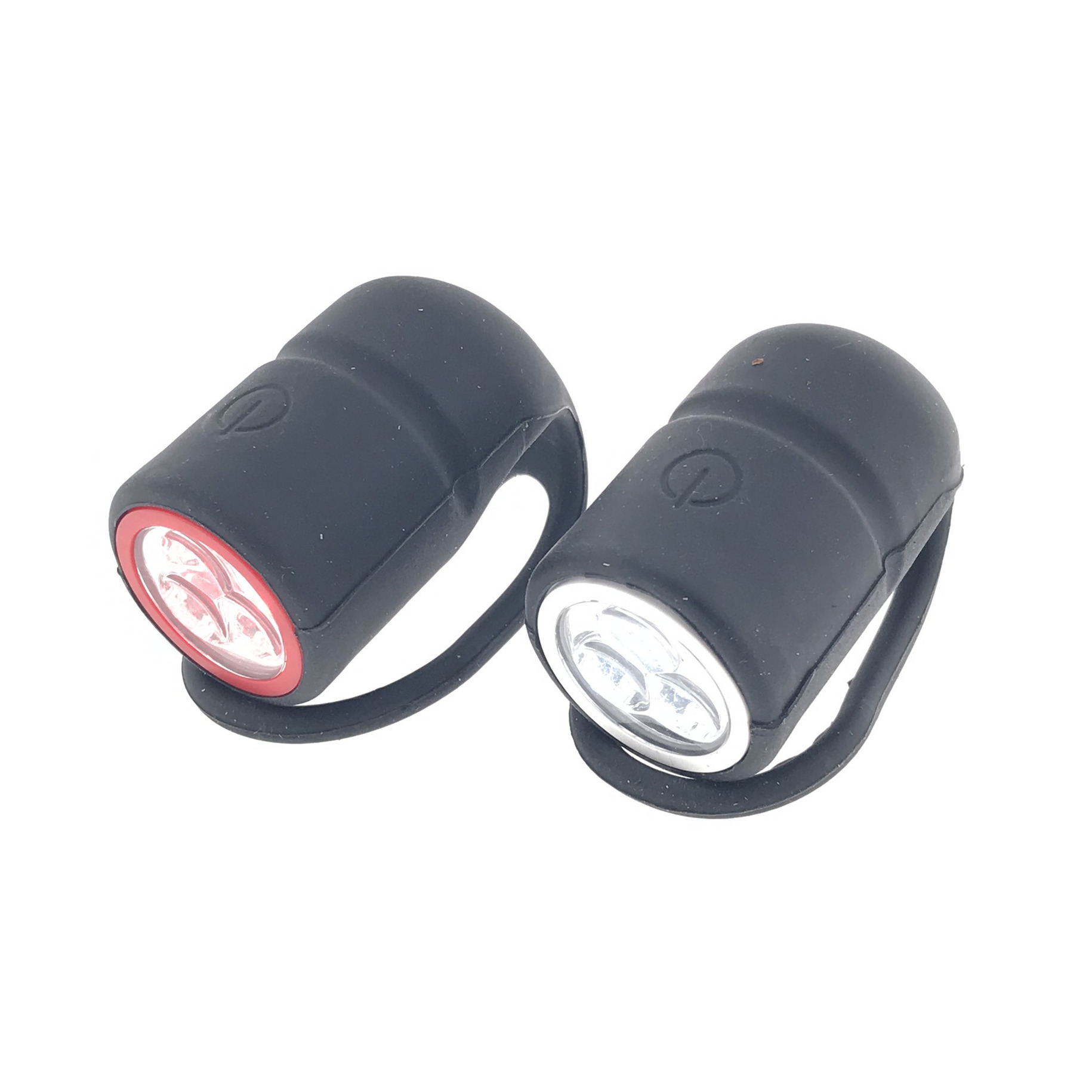 1x Fietslampjes set / fietsverlichting waterdicht voorlicht / achterlicht 3 LEDs -