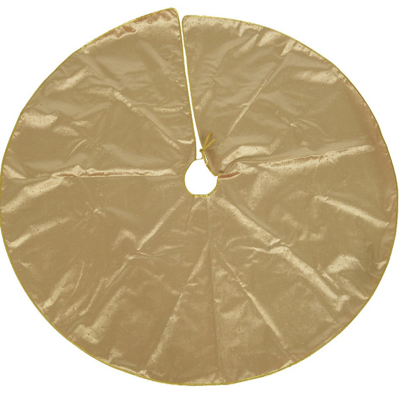 Kerstboomrok - velvet goud - D120 cm - polyester - kerstboomkleed -