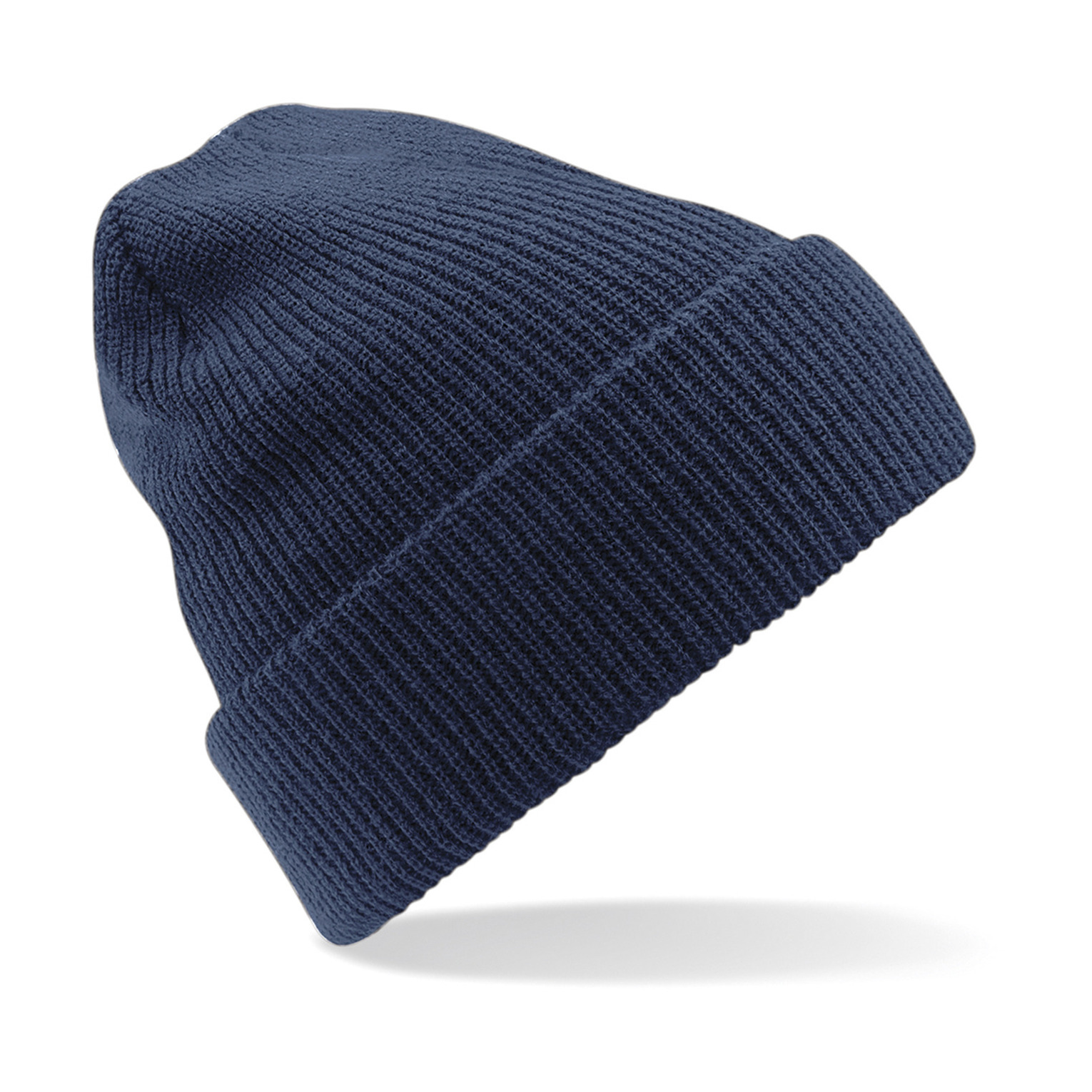 Beechfield Heritage Beanie - gebreid - wintermuts - donkerblauw - volwassenen - Dames / herenmuts One size -