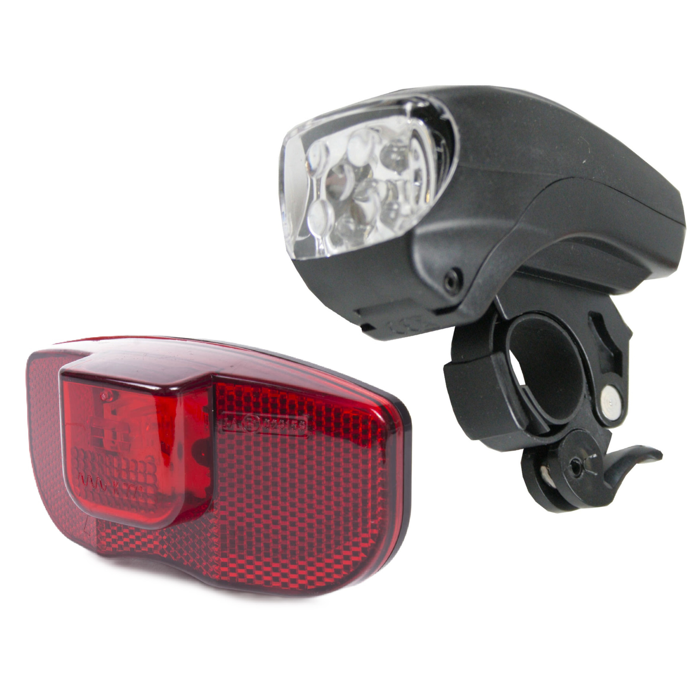 Fietsverlichting set universeel fietskoplamp en achterlicht met reflector -