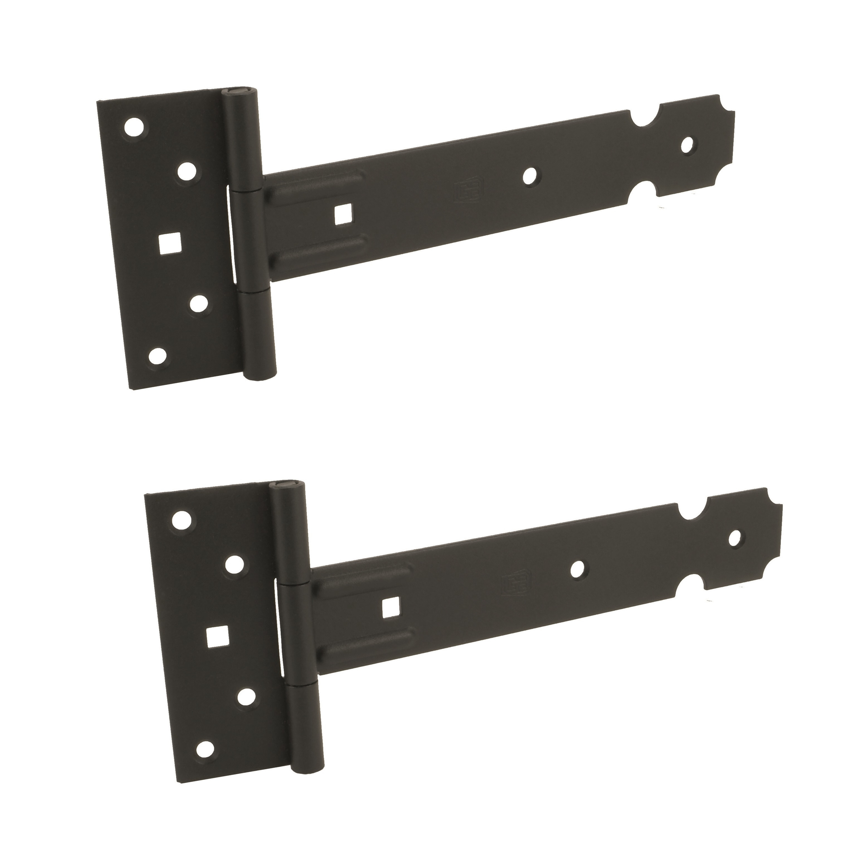 4x Poortscharnieren / hekwerk /kruisheng scharnieren staal zwart epoxy 40 x 3.5 cm -