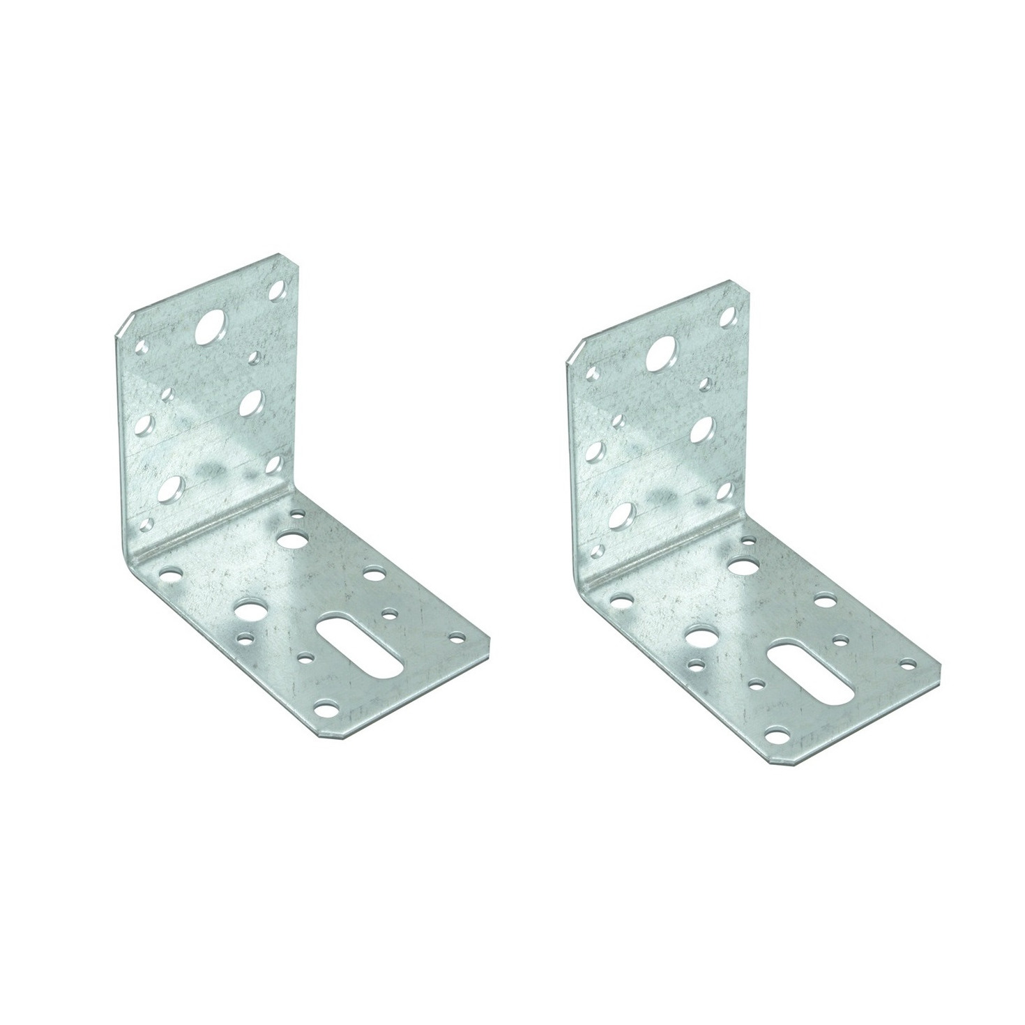 8x Hoekankers / stoelhoeken staal verzinkt 9 x 9 cm -