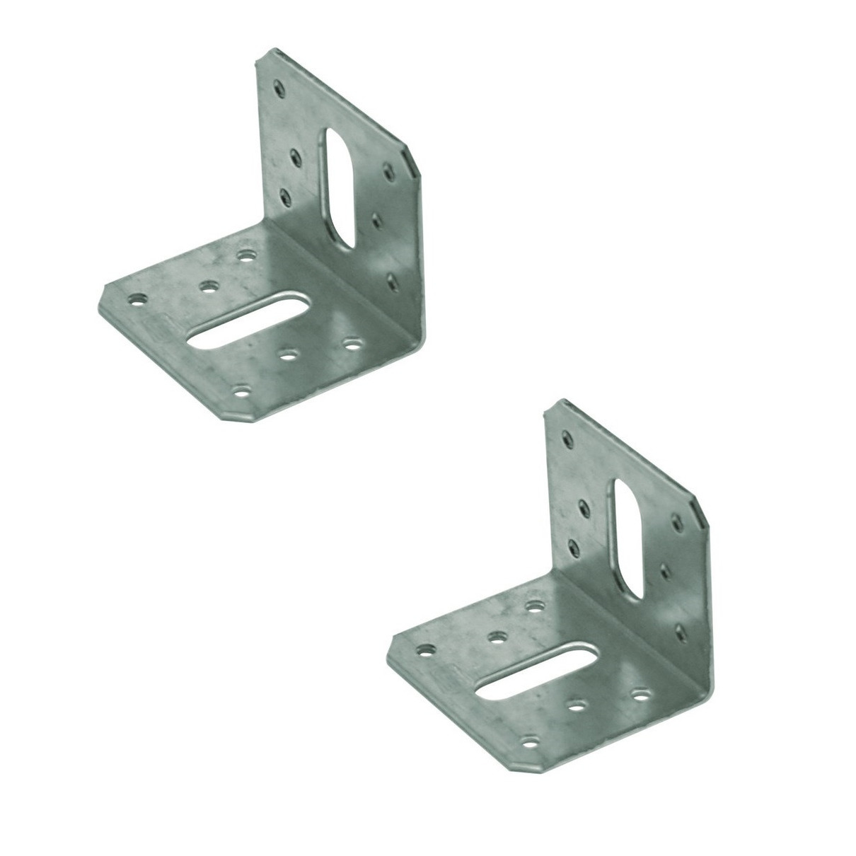20x Hoekankers / stoelhoeken staal verzinkt 5 x 5 cm -