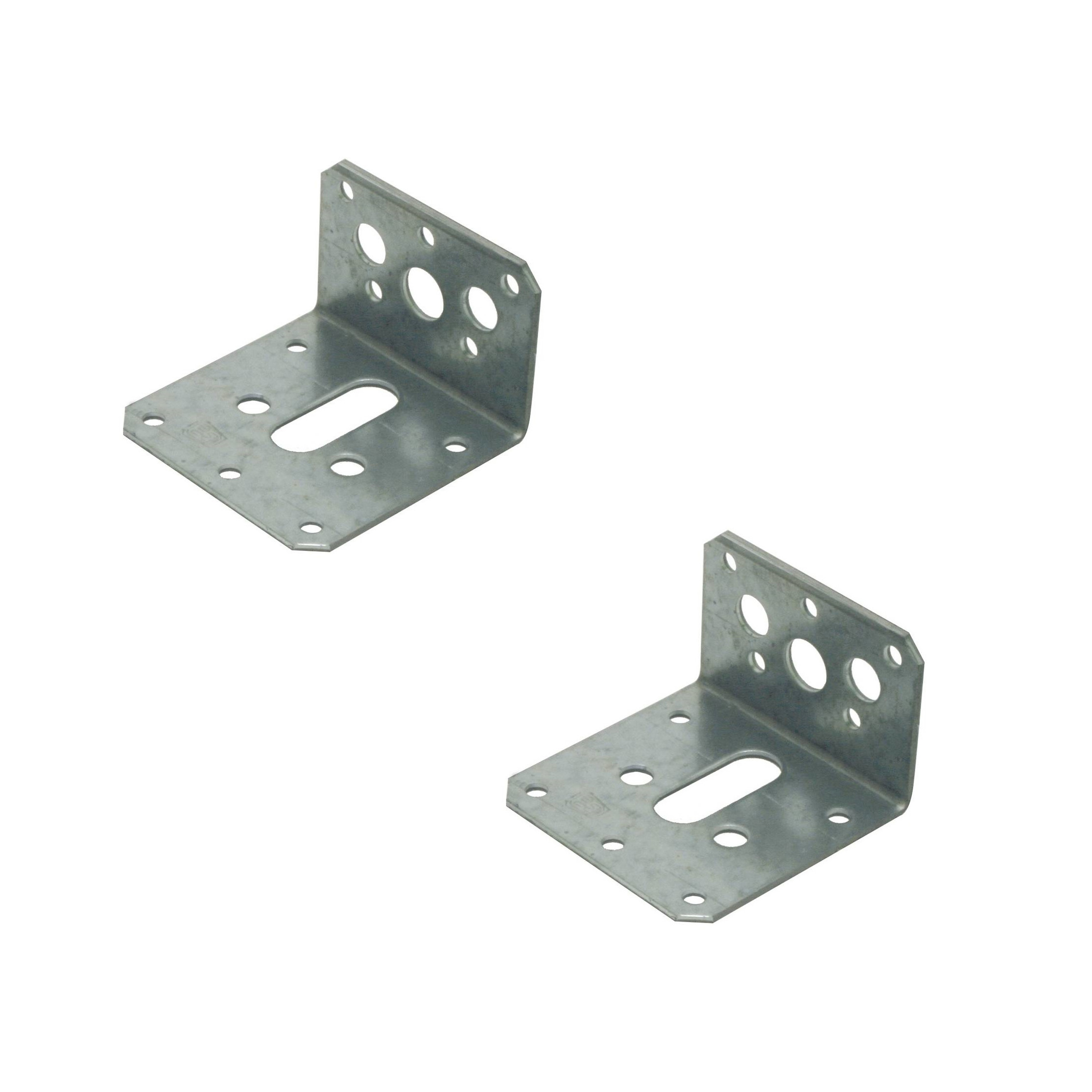 12x Hoekankers / stoelhoeken staal verzinkt 4 x 6 cm -