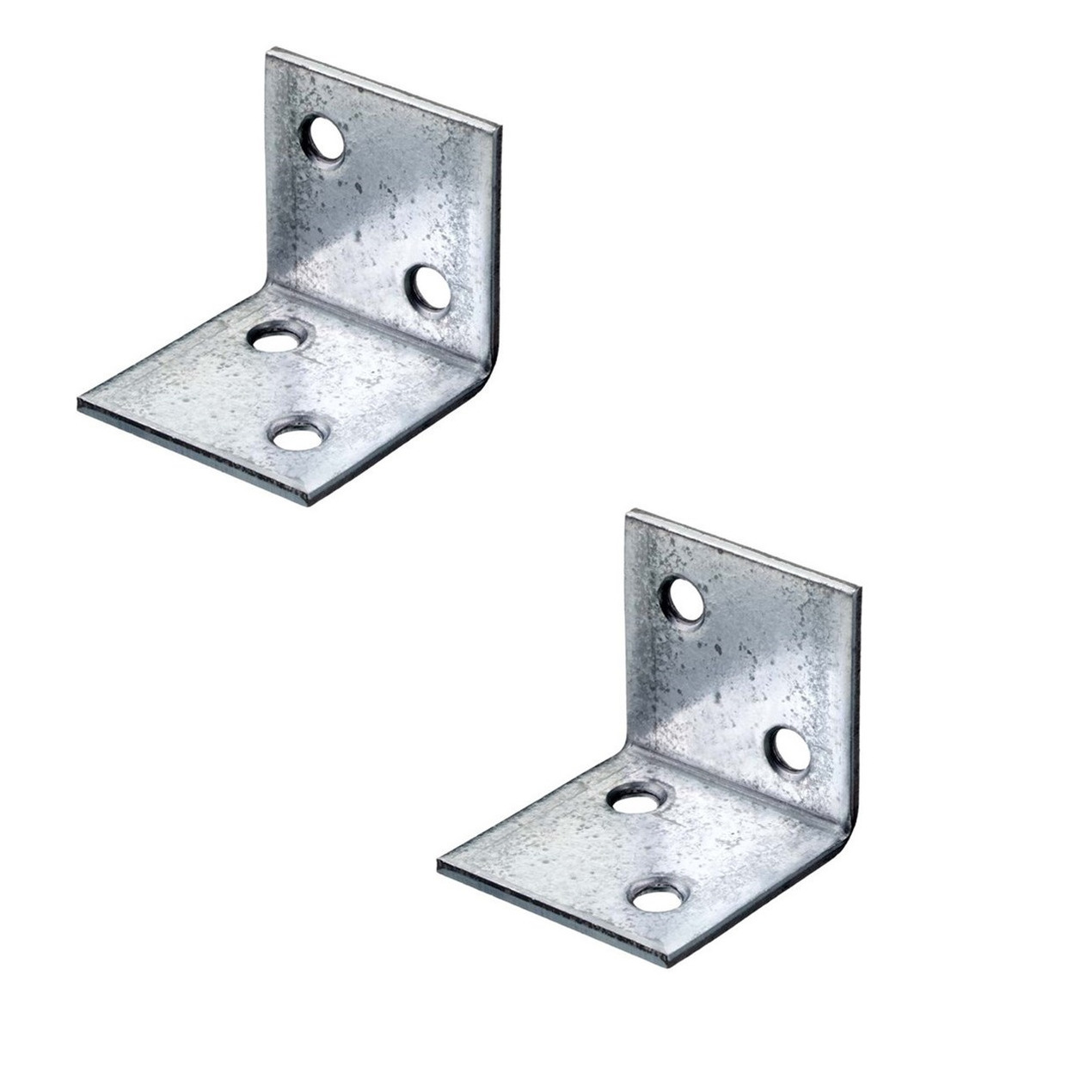 10x Versterkingshoeken / verbindingshoeken staal verzinkt 3 x 3 cm -