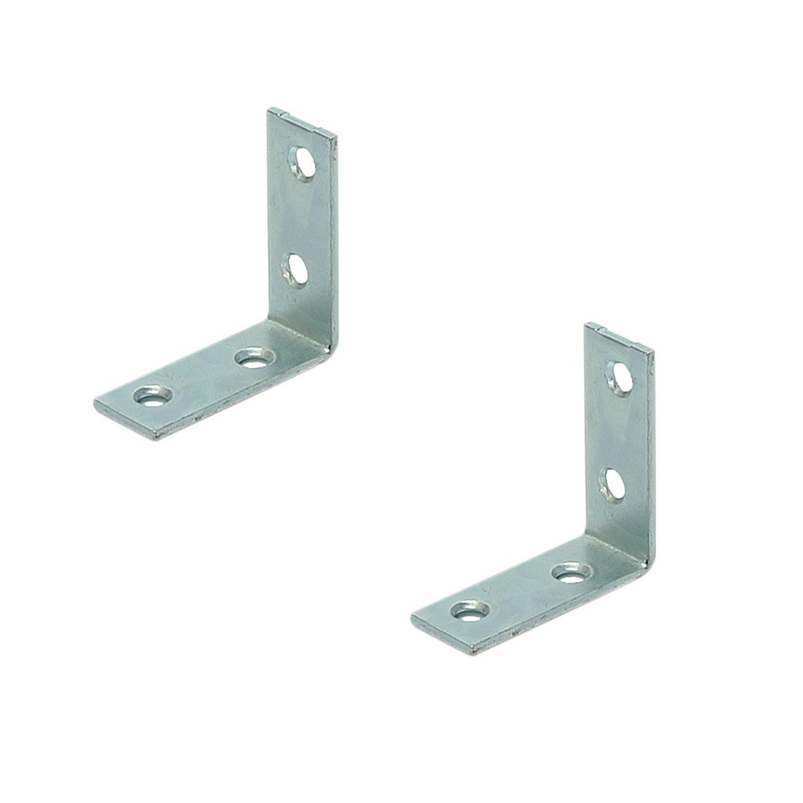 10x Stoelhoeken / hoeksteunen staal verzinkt 4 x 1.5 cm -