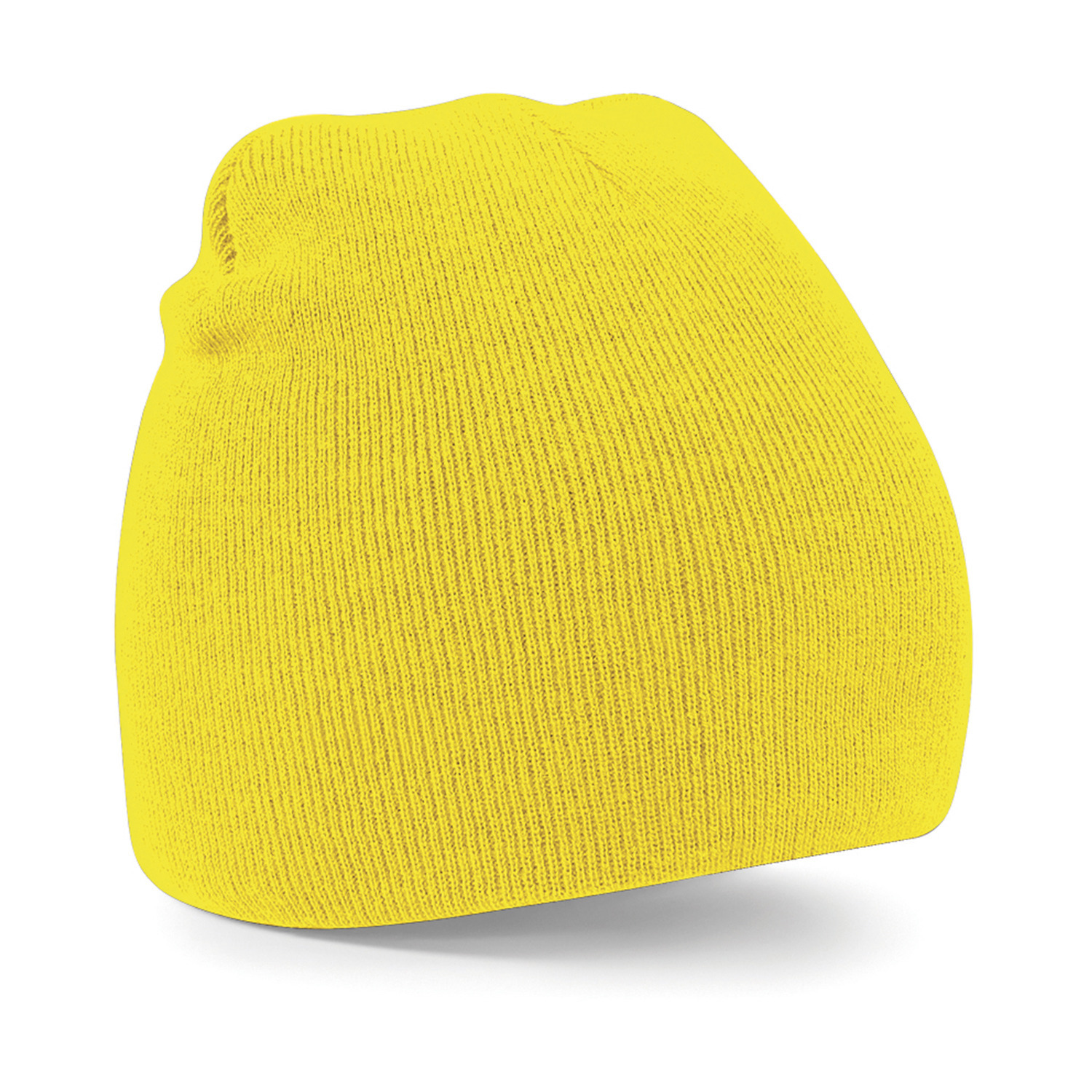 Beechfield pull-on beanie wintermuts - fel geel - volwassenen - 100% polyacryl One size -