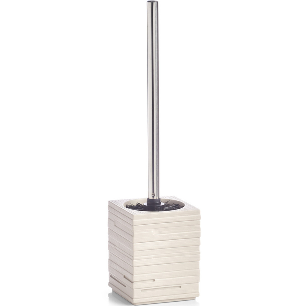 Toiletborstels wit leisteen look 38,5 cm -