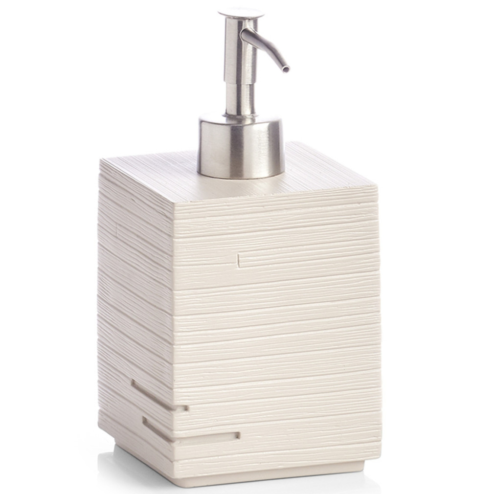 Zeeppompjes/zeepdispensers wit leisteen look 16 cm -