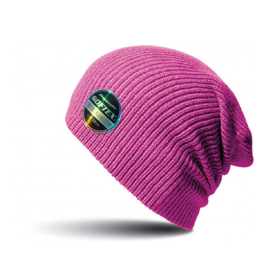 Softex beanie wintermuts in het fuchsia roze -