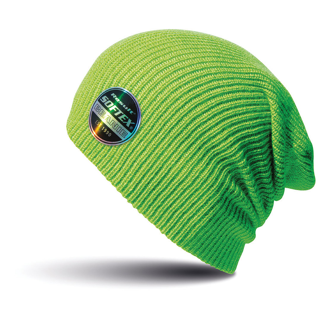 Softex beanie wintermuts in het lime groen -