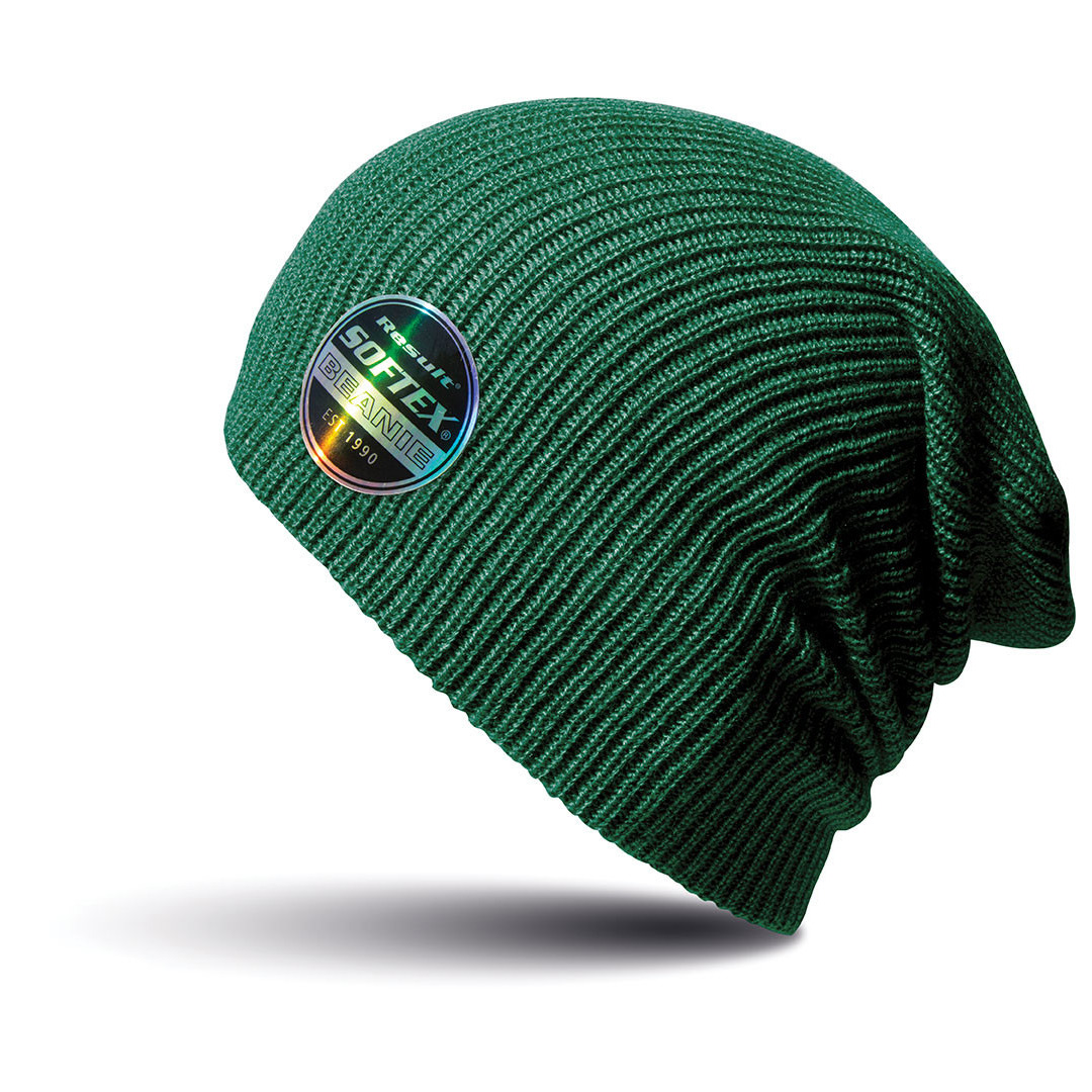 Softex beanie wintermuts in het donkergroen -