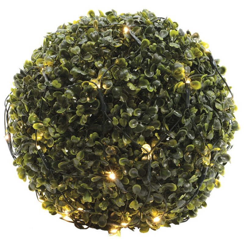 Lumineo Buxus kerstverlichting - 80 led lampjes - warm wit - lichtnet - 50 x 50 cm -