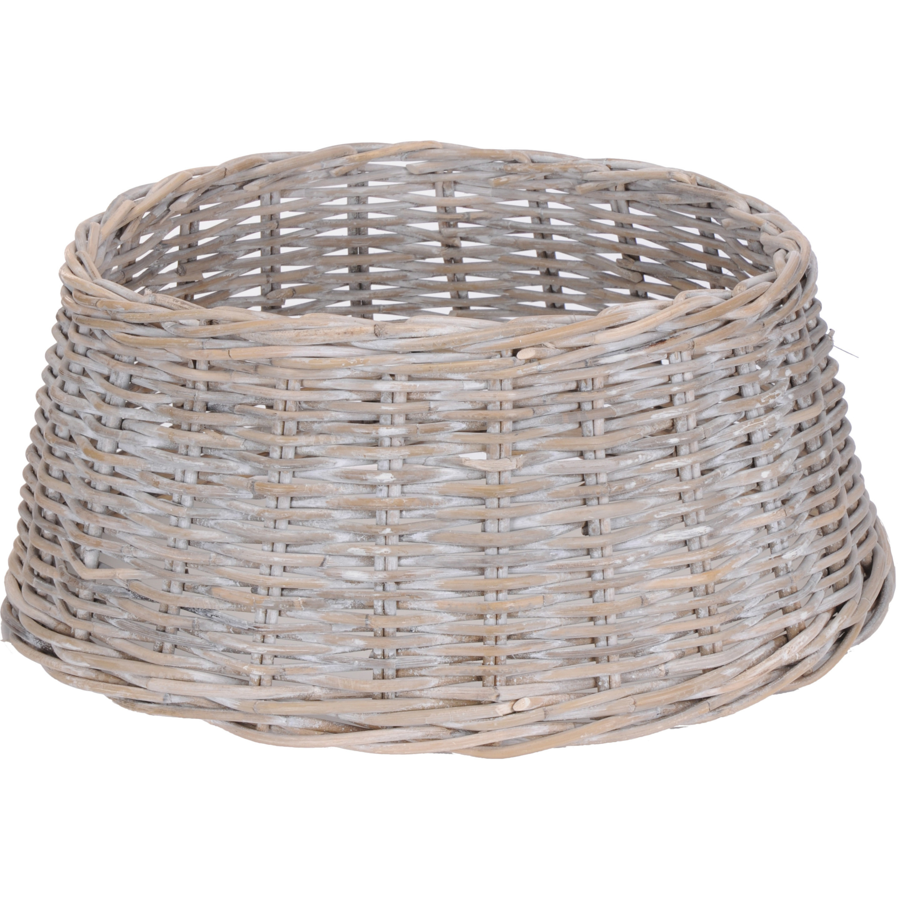 Rieten/rotan kerstboom voet/kerstboommand beige 60 cm -