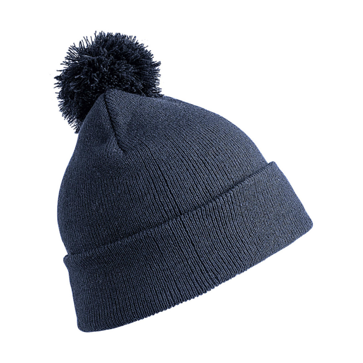 Trendy warme wintermuts in het donkerblauw - met pom pom - voor kinderen -