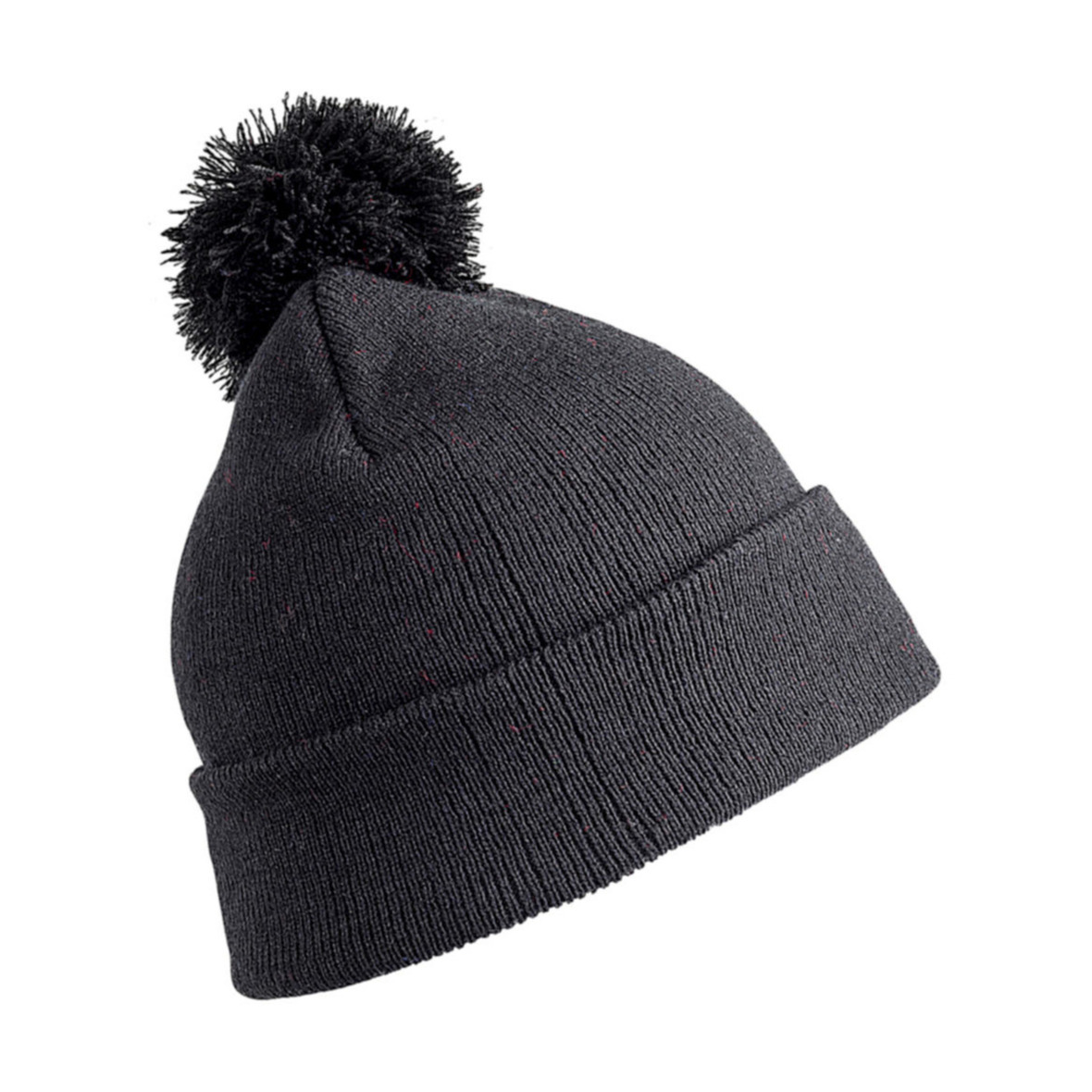 Warme wintermuts met pom pom voor volwassenen - Zwart - Dames/heren - 100% acryl One size -