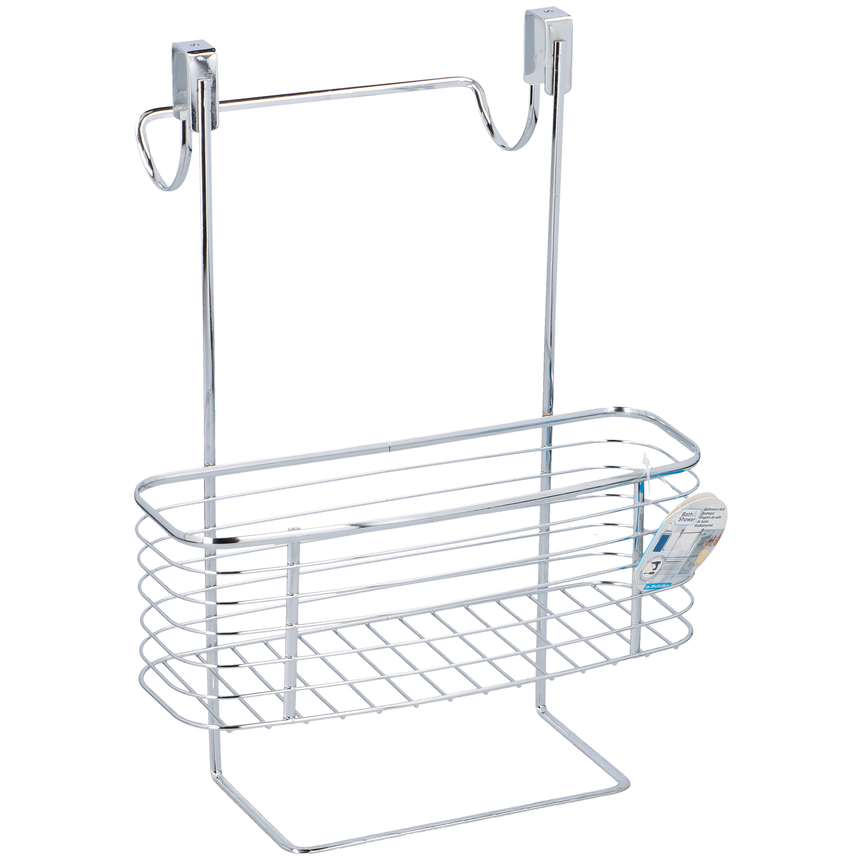 Badkamerrekje/doucherekje zilver 28 cm -