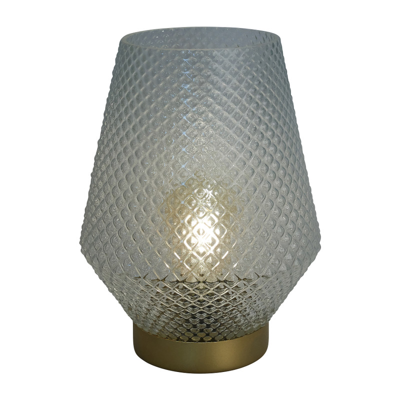 Tafellamp - glas - transparant - Ø21x29cm