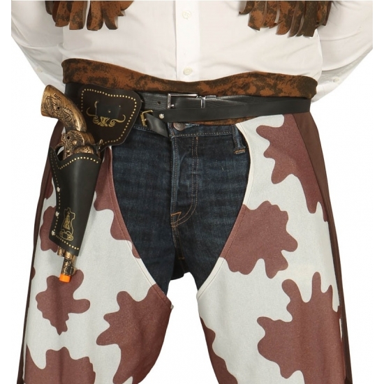 Revolver holster inclusief pistool 29 cm - volwassenen - carnaval verkleed wapens -