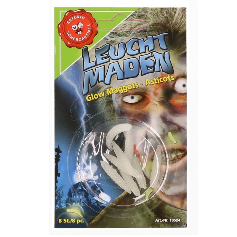 16x stuks Glow in the dark maden voor Halloween -