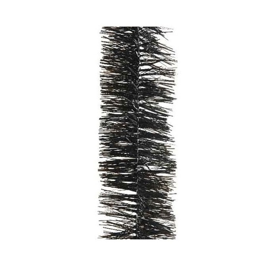 4x stuks zwarte kerstslingers 270 cm kerstboom versieringen -