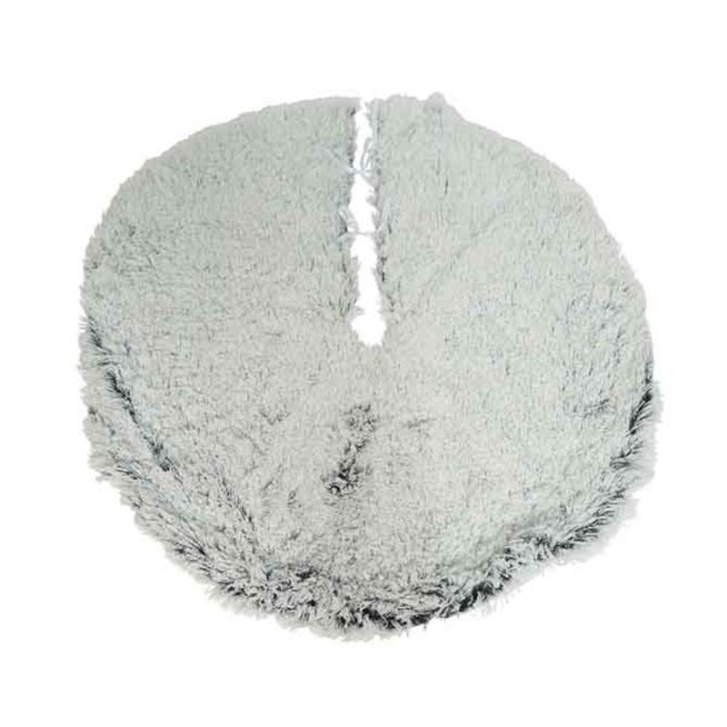 Ronde dikke Kerstboomrok/kerstboomkleed grijs tapijt 100 cm -
