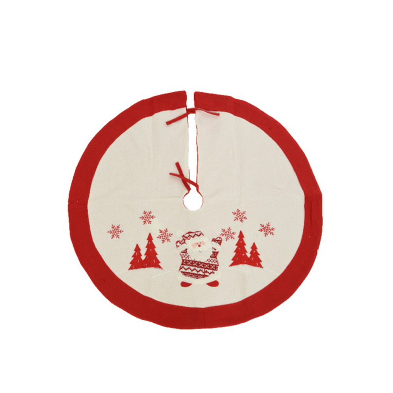 Kerstboomrok/kerstboom kleed - rood - met kerstman - D90 cm -