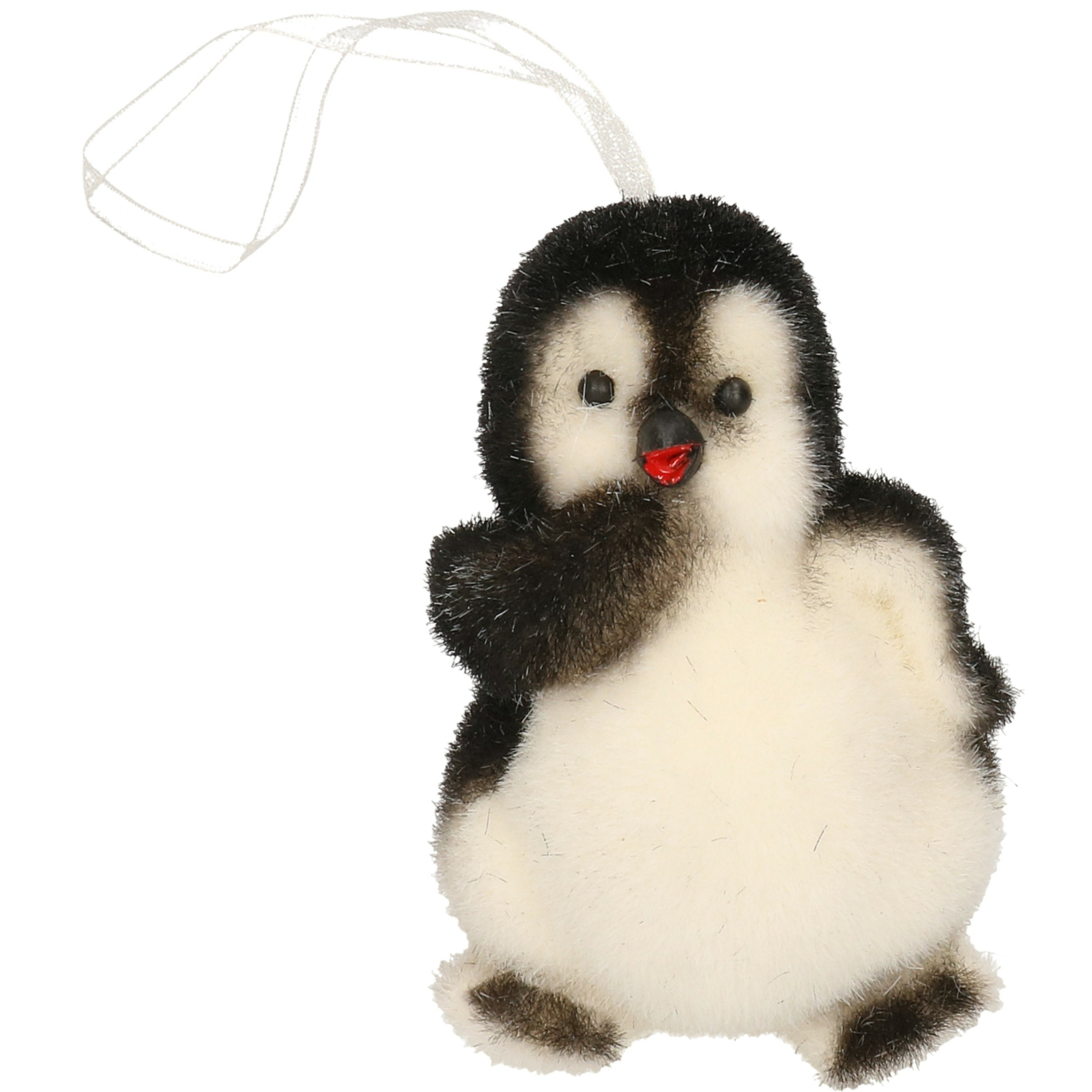 Decoris Kersthanger - pinguin - 9 cm - kerstversiering -