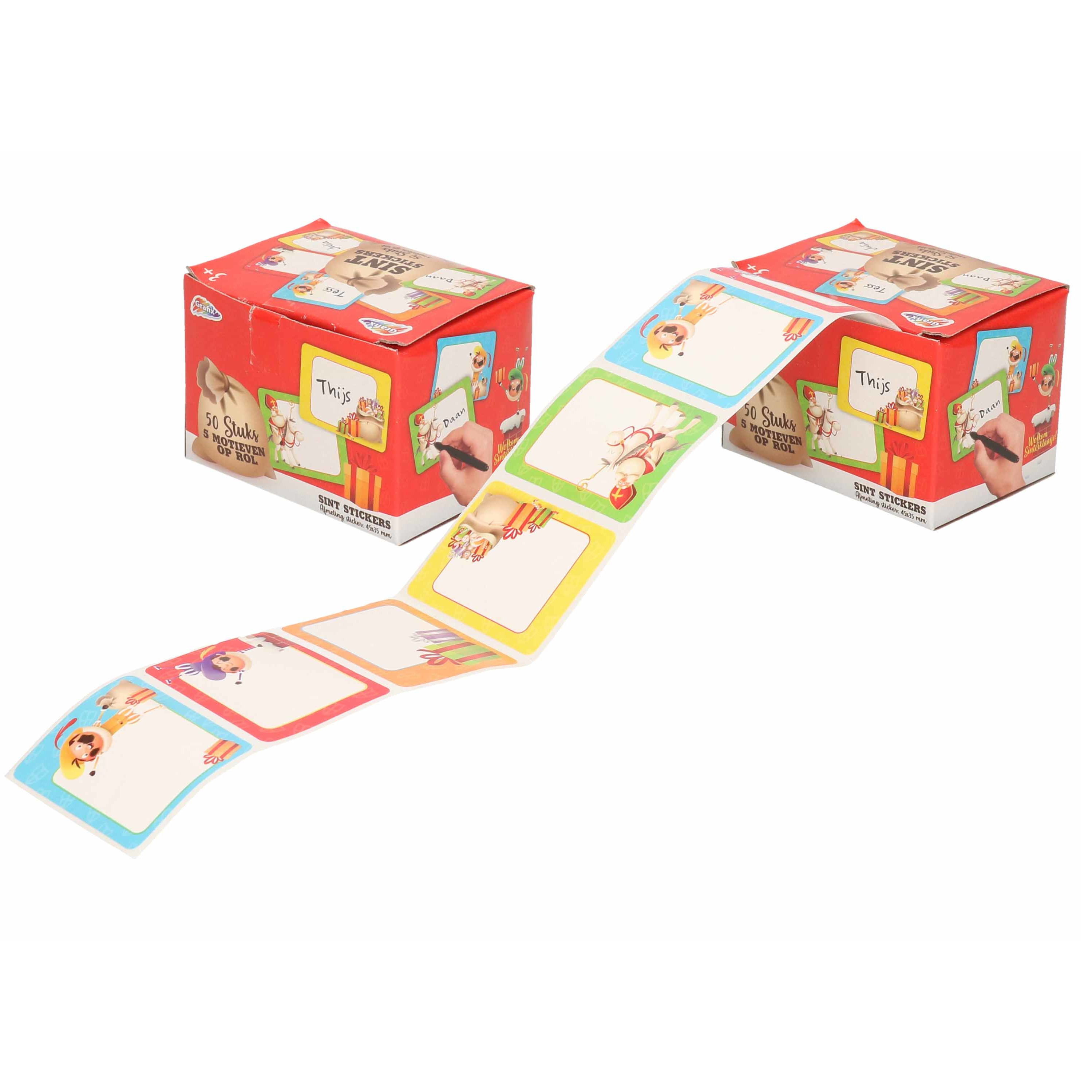 100x Sinterklaas cadeau stickers op rol -