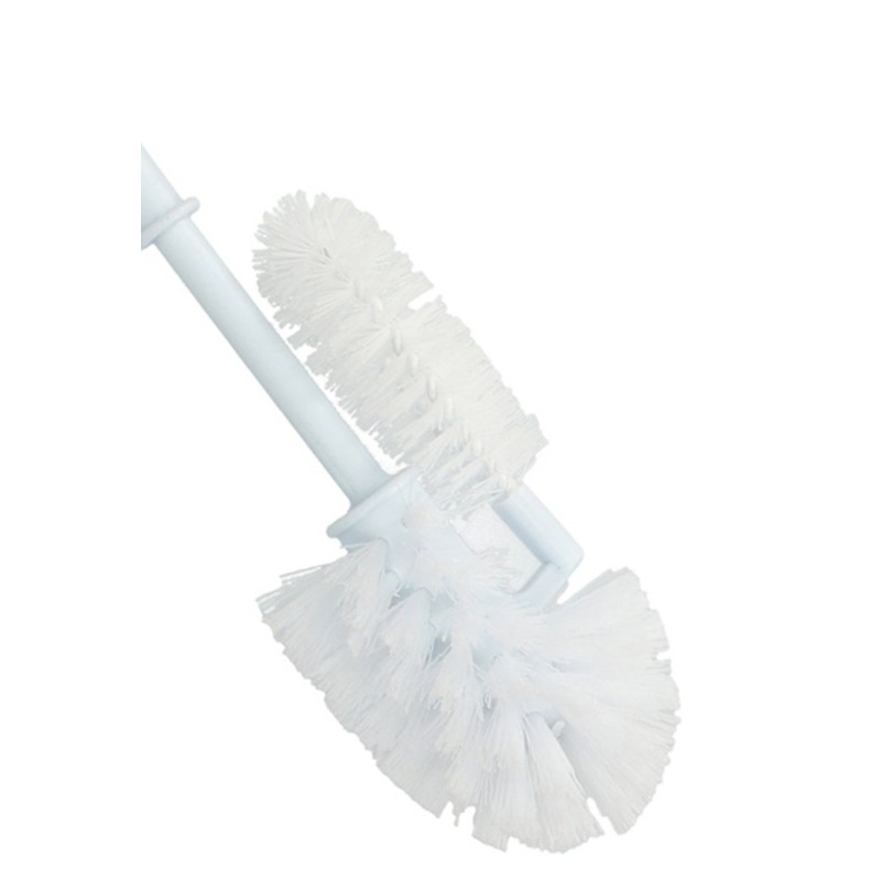 2x Kunststof toiletborstels / wcborstel met randreiniger 37 cm -