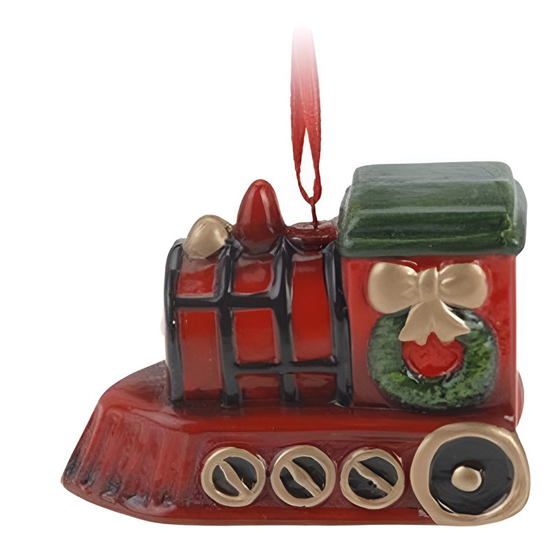 1x Kerstornamenten kersttrein hanger 8 cm -