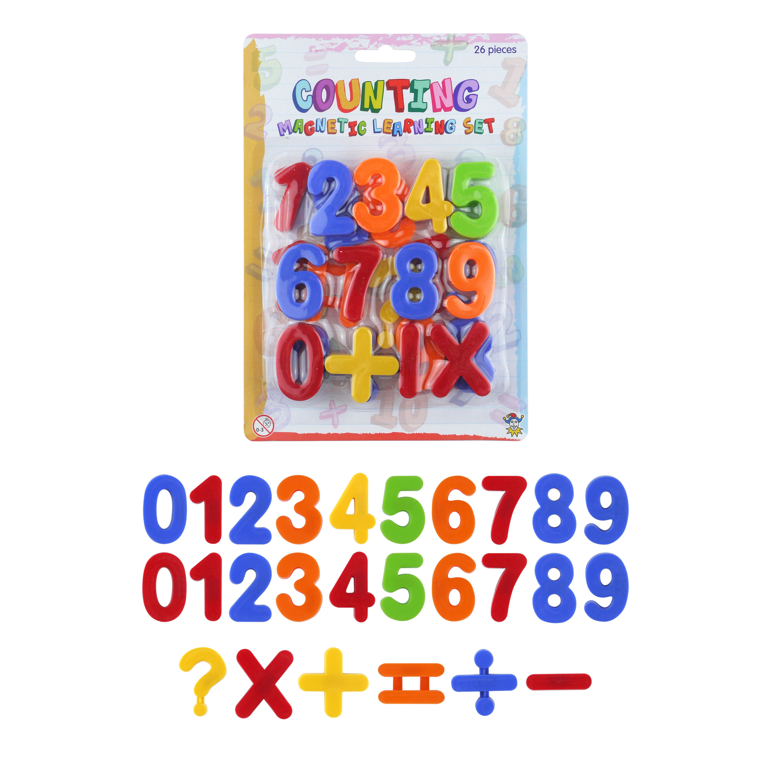 Gekleurde magnetische cijfers set - 26 stuks - 4 cm -