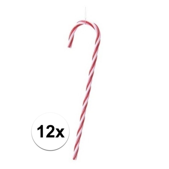 12x Kersthangers figuurtjes zuurstok 15 cm -