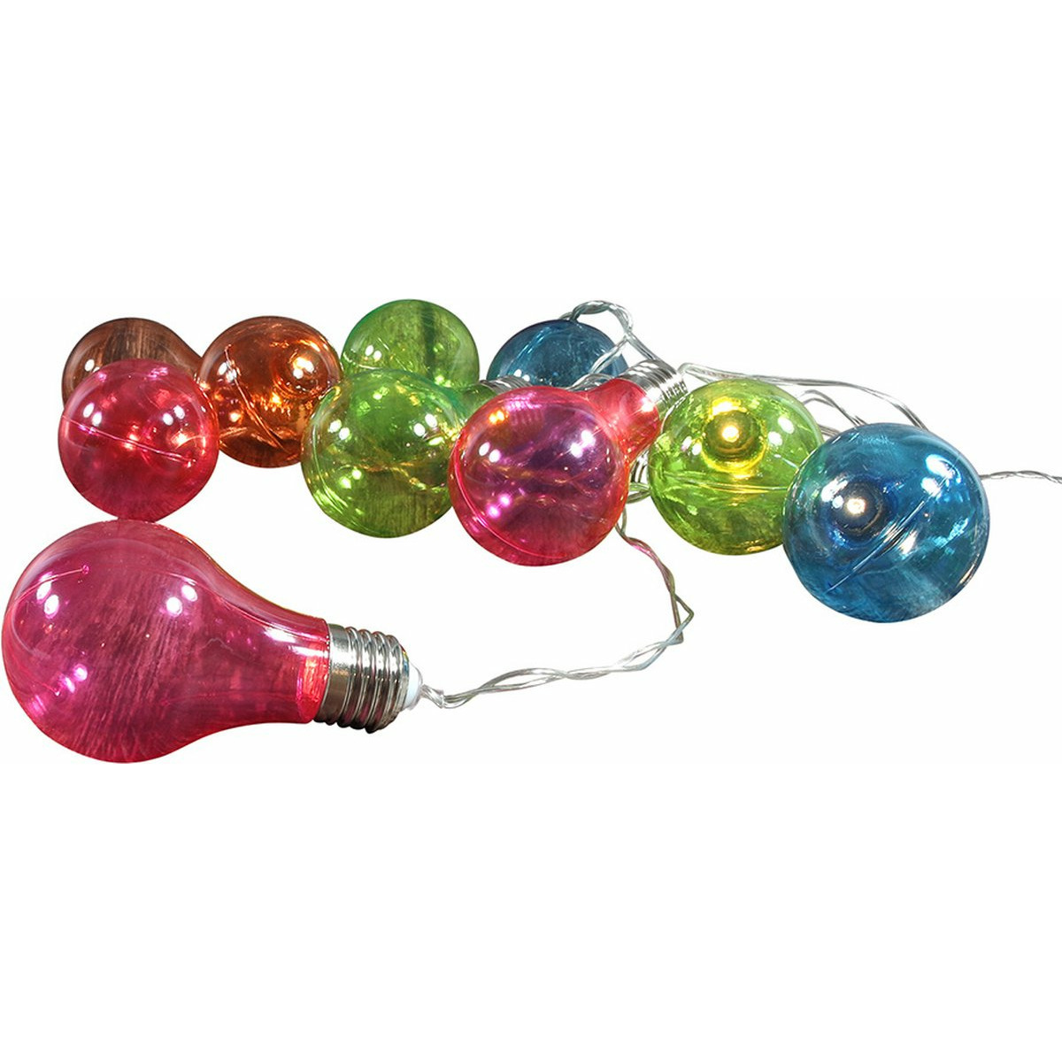 Solar feestverlichting/tuinverlichting met 10 neon gekleurde lampjes -