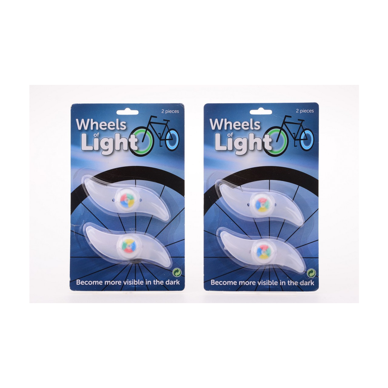 4x Spaakverlichting fiets wieldecoratie 12 cm multicolor -