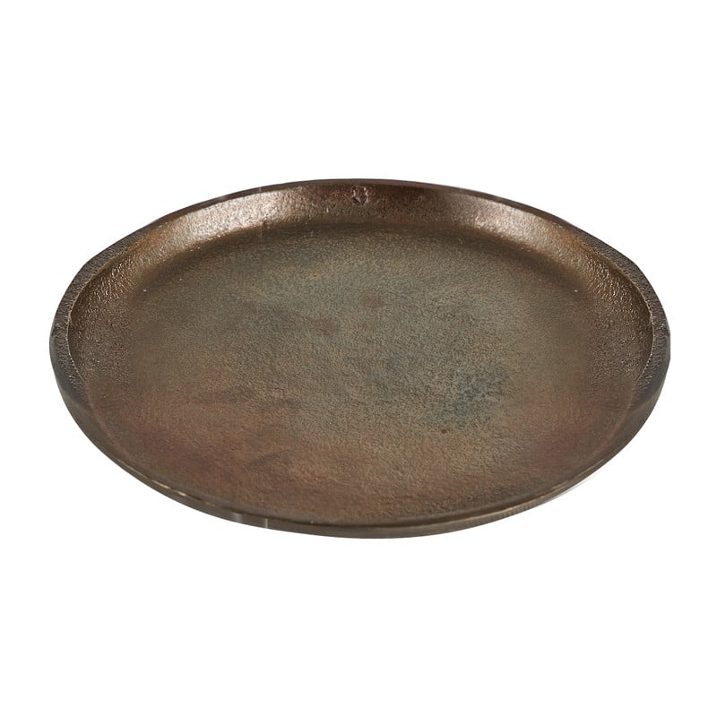 Decoratieplateau - antiek goud - ⌀25 cm