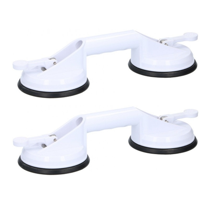 Set van 2x stuks badkamer handgrepen met zuignappen 33 cm -