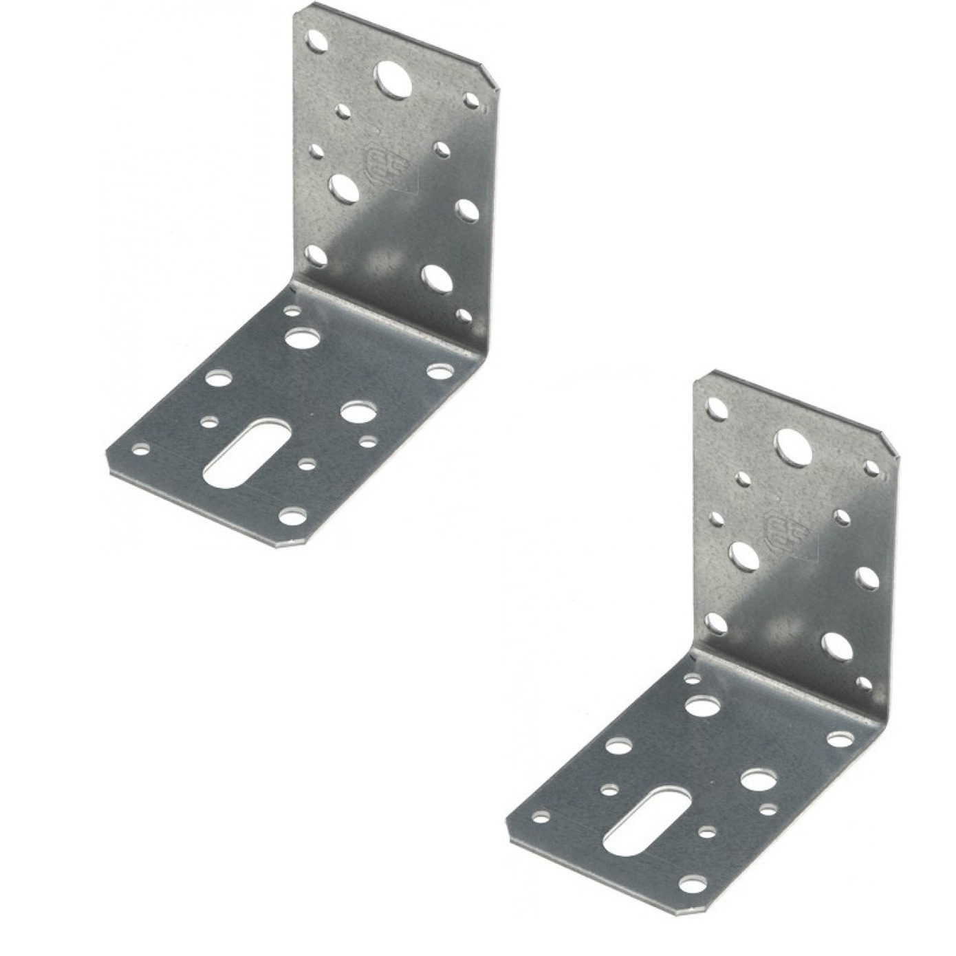 8x Hoekankers / stoelhoeken staal verzinkt 4 x 10 cm -