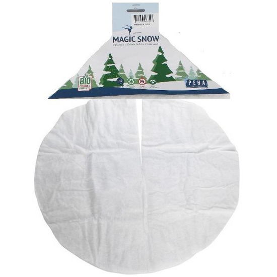 Witte milieubewuste biologische kerstboomrok 100 cm -