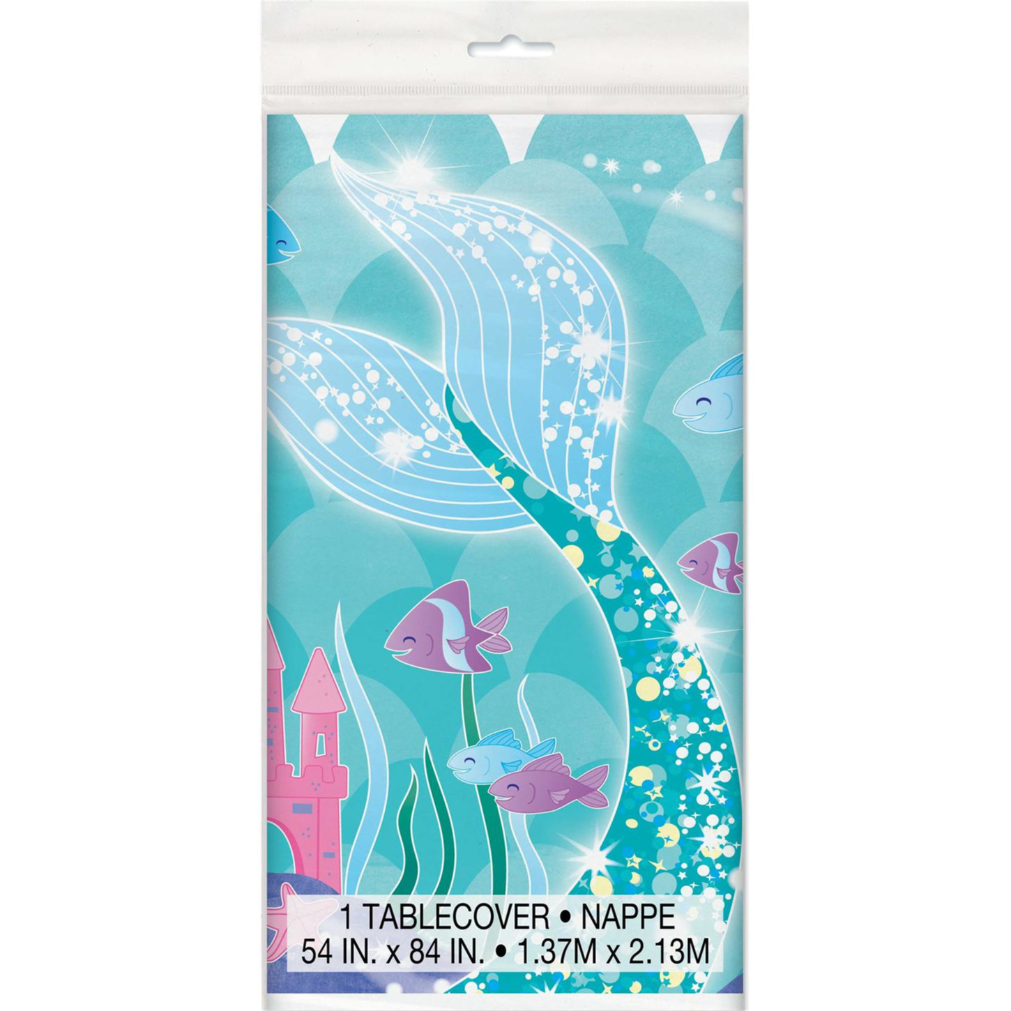Zeemeermin/oceaan themafeest tafelkleed 214 x 140 cm -
