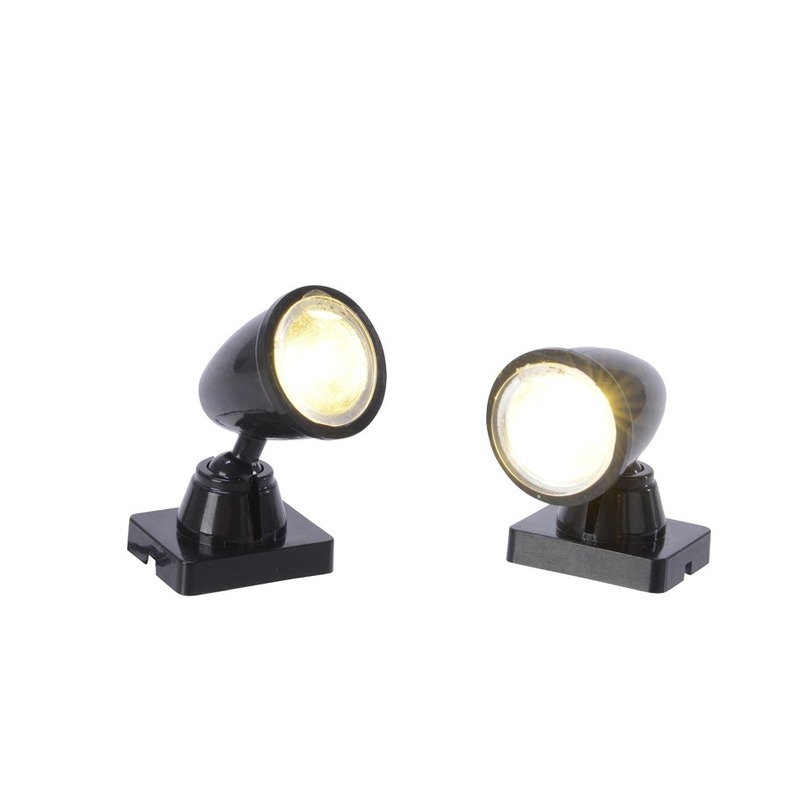 Kerstdorp verlichting - spotjes - 2x - LED - kerstdorp accessoires -
