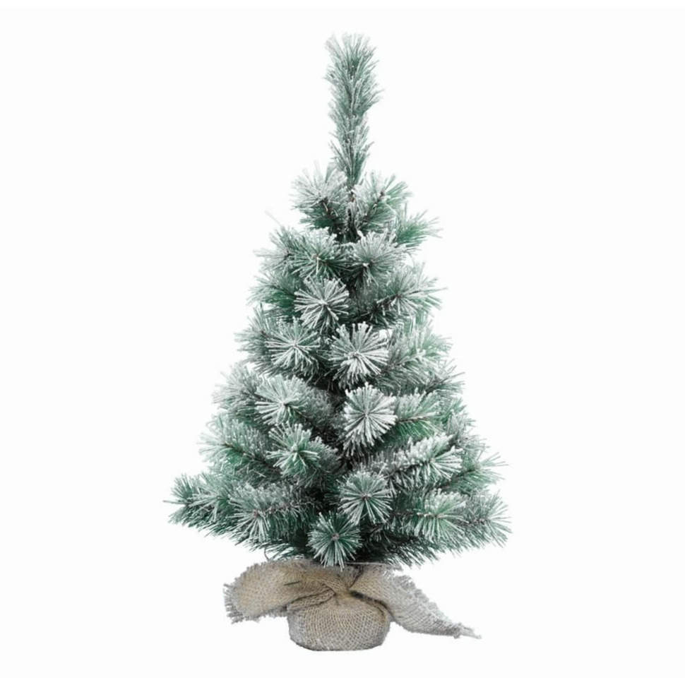 Mini kerstboom/kunstboom - 35 cm - met sneeuw - kunstboompjes -