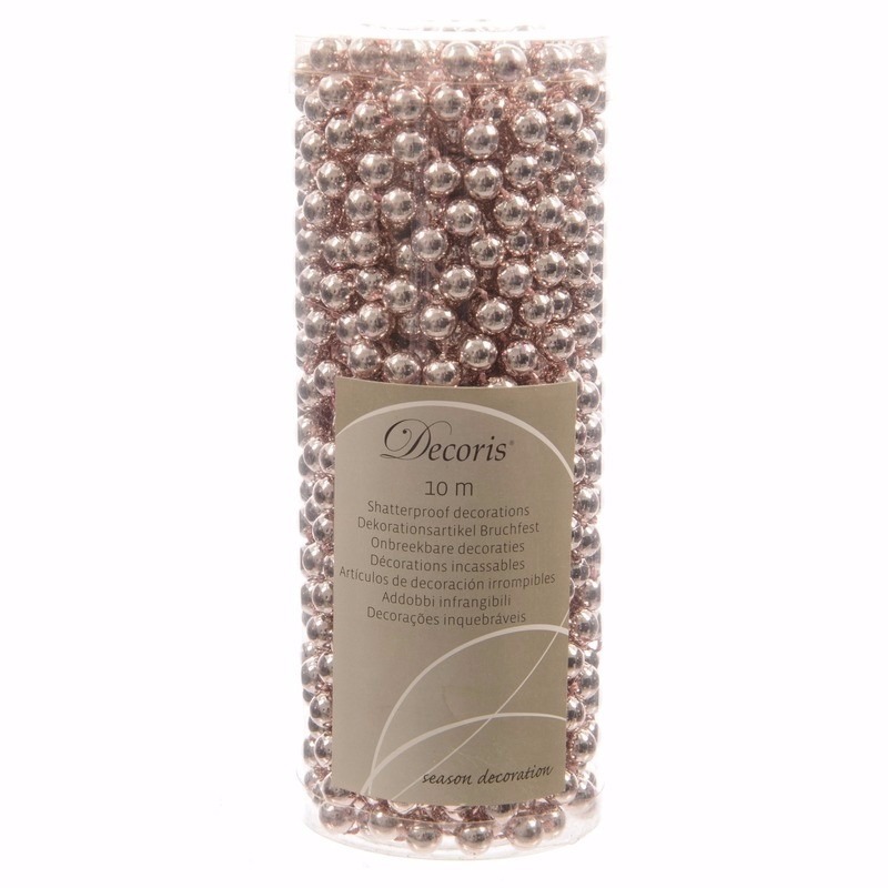Kerst roze kralenslinger Mystic Christmas 10 mtr -