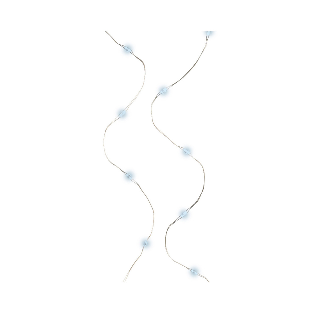 Draadverlichting zilverdraad 40 witte lampjes - 195 cm -