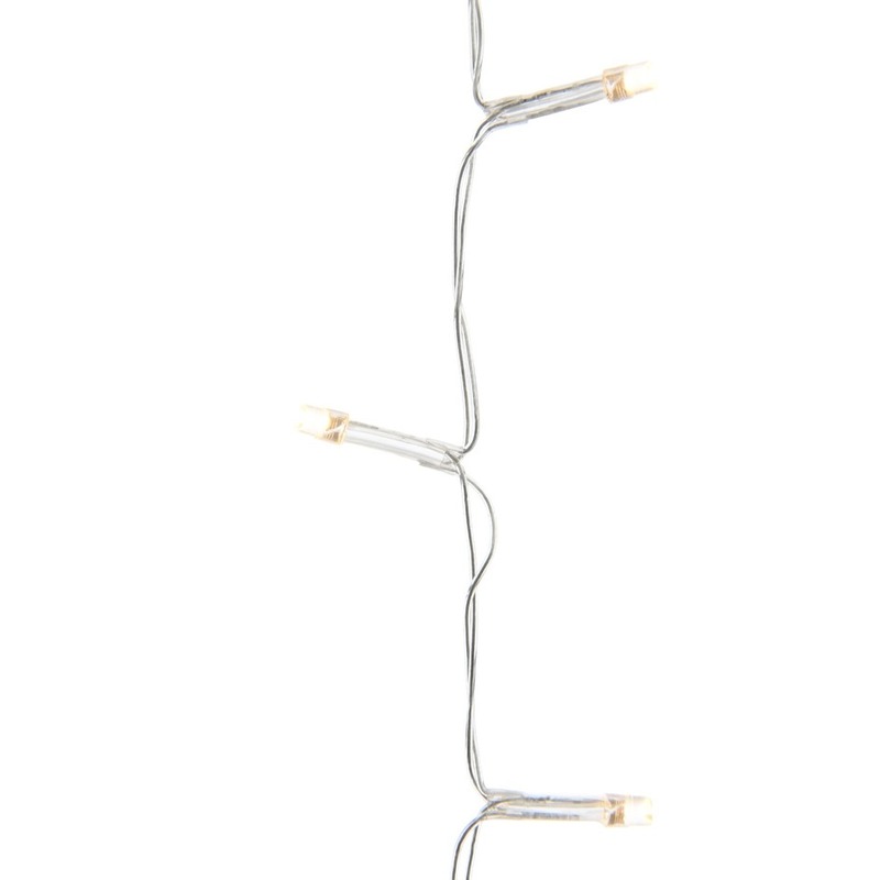 3x Kerstverliching op batterijen warm wit binnen 20 lampjes -