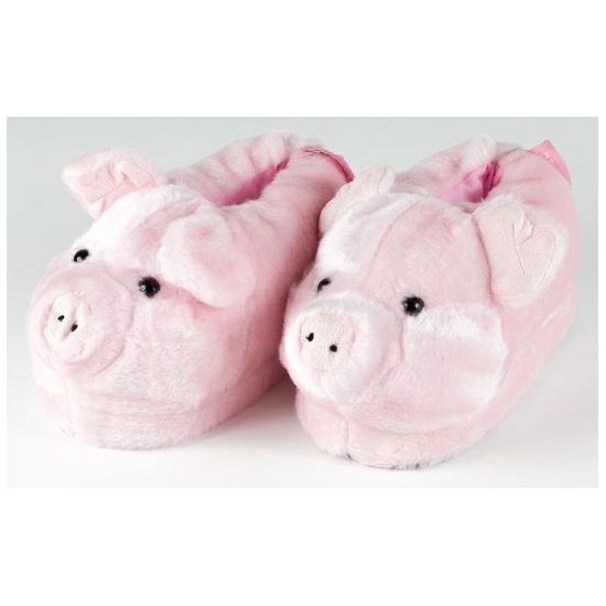 Volwassenen dieren sloffen / pantoffels varken M (37-38,5) -