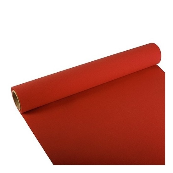 Set van 2x stuks tafelloper rood 300 x 40 cm papier -