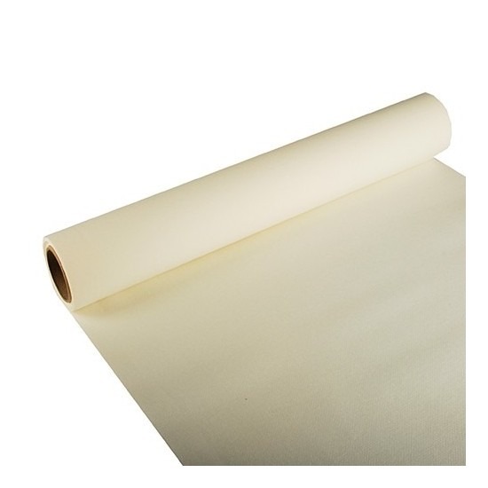 Set van 2x stuks tafelloper champagne creme 300 x 40 cm papier -