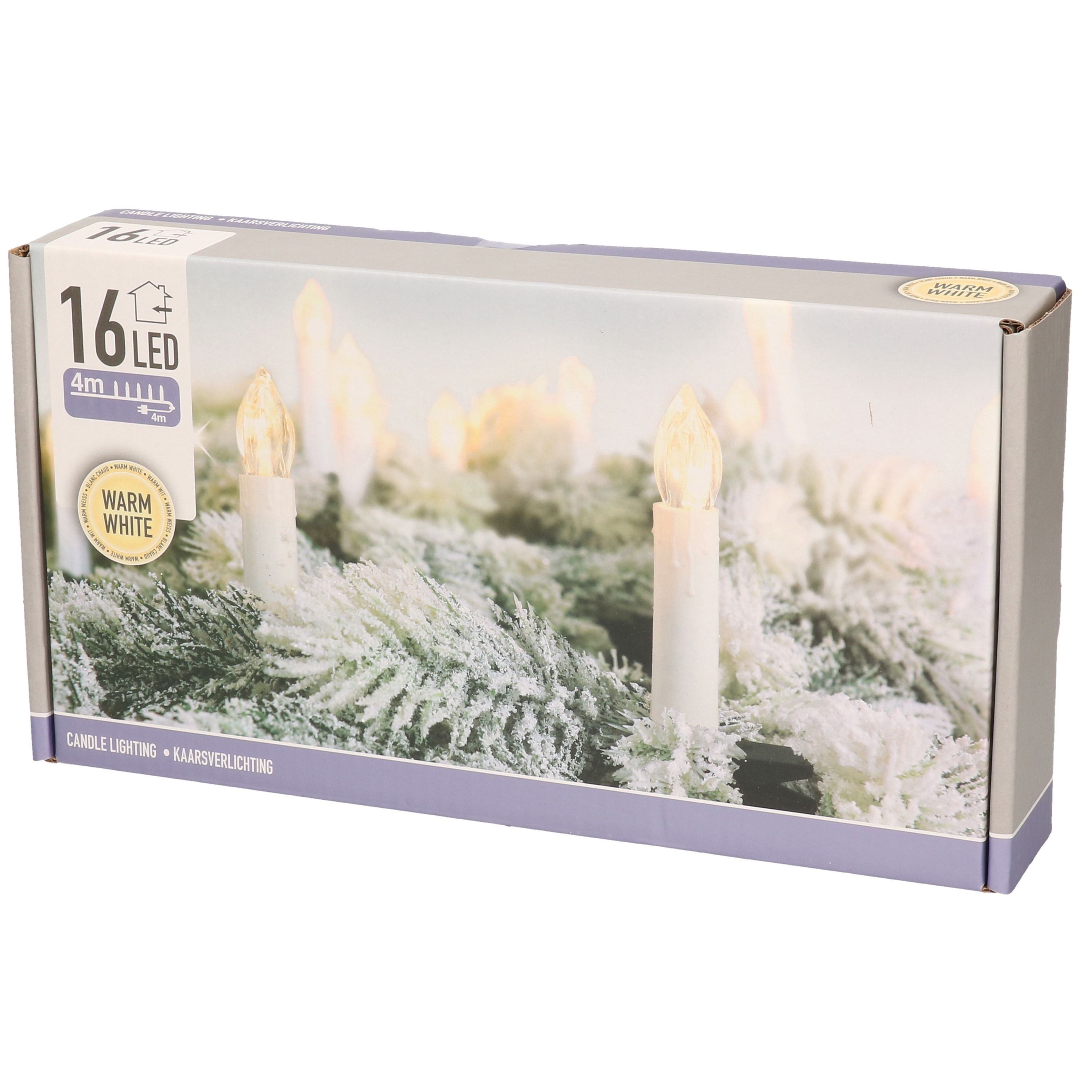 Kerstboomverlichting - kaarsen - warm wit - 4 meter - binnen - kerstverlichting -